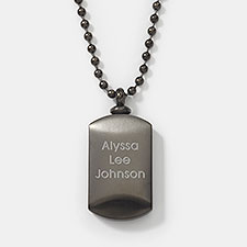 Engraved Memorial Dog Tag Urn Necklace - 41932