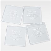 Personalized Anniversary Glass Coaster - Write Your Own - 41993