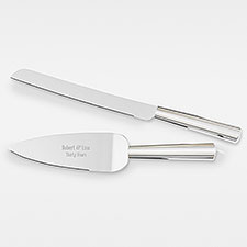 Engraved Anniversary Cake Knife and Server Set - 42025