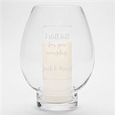 Engraved Glass Anniversary Hurricane Candle Holder - 42047