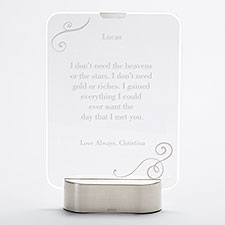 Engraved Light Up Glass Keepsake For My Husband - 42066