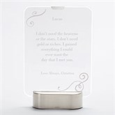 Engraved Light Up Glass Keepsake For My Husband - 42066