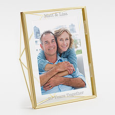 Engraved Gold Prisma Anniversary Photo Frame - 42093