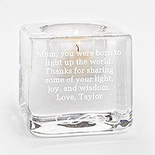 Orrefors Engraved Ice Cube Votive For Mom - 42113