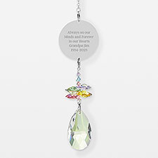 Engraved Memorial Message Rainbow Suncatcher - 42124