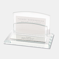 Engraved Glass Business Card Holder - 42135