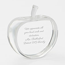 Engraved Crystal Apple Keepsake - 42186