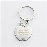 Graduation Engraved Apple Keychain - 42225