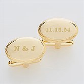 Personalized Anniversary Date Gold Cufflinks - 42237