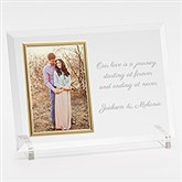 Engraved Wedding Message Glass Vertical Picture Frame - 42312