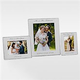 Mariposa String of Pearls Engraved Large Wedding Photo Frame - 42398