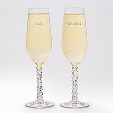 Orrefors Carat Etched Anniversary Champagne Flute Set - 42438