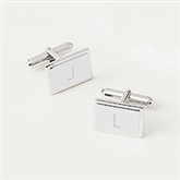 Engraved Sterling Silver Rectangular Cufflinks - 42800