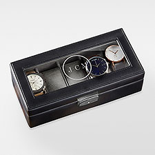 Engraved Graduation Leather 5 Slot Watch Box  - 42824