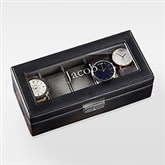 Engraved Leather 5 Slot Watch Box For Him - 42825