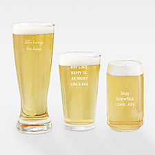 Engraved Message Beer Glass Collection For Her - 42846