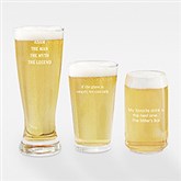 Engraved Message Beer Glass Collection - 42848