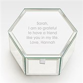 Engraved Mirrored Jewelry Box For Her - 42934