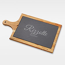 Engraved Entertaining Slate & Wood Paddle - 43236