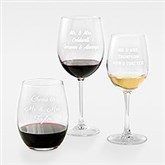 Wedding Personalized Message Wine Glass - 43288