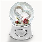 Engraved Anniversary Heart Snow Globe   - 43409