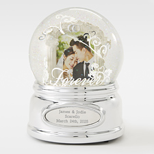 Engraved Wedding Photo Snow Globe - 43590