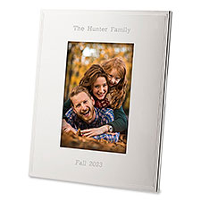 Engraved Family Tremont Silver 4x6 Picture Frame  - 43771