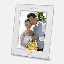 Wedding Personalized Flat Iron Silver Picture Frame - 43778