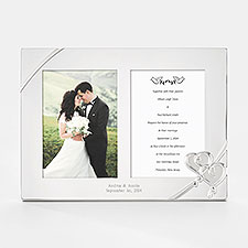 Engraved Lenox "True Love" Wedding Double Picture Frame - 43897