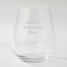 Engraved Luigi Bormioli Atelier Stemless Wine Glass - 44252