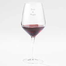 Engraved Luigi Bormioli Atelier Red Wine Glass - 44264