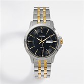 Engraved Citizen Milestone Two-Tone Steel & Gold Quartz Watch    - 44998