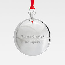 Engraved Musical Metal Ball Ornament - 45404