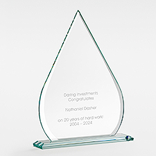 Engraved Tear Drop Award Large  - 46057