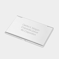 Engraved Silver Card Case - 46070