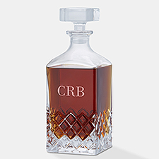 Engraved Monogram Godinger Hatch Decanter - 46142