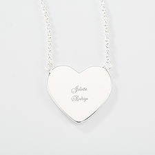 Engraved Sterling Silver Heart Necklace - 46251