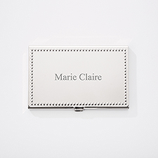 Engraved Beaded Business Card Case  - 46300