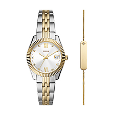 Engraved Fossil Scarlette Watch & Bracelet Set   - 46605