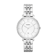 Jacqueline Engraved Women's Fossil Watch - Pave Silver - 46606