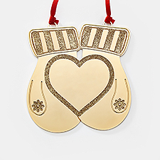 Gold Sparkle Mittens Ornament  - 47149