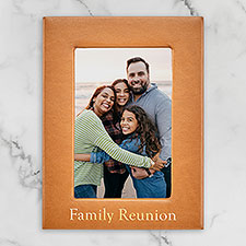 Personalized 4" x 6" Leather Studio Frame  - 47310D