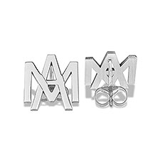 Personalized Overlapping Initial Earrings - 47523D