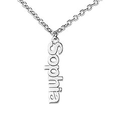 Personalized Vertical Name Charm Necklace - 47531D