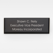 Engraved Black Matte Rectangle Plate- 3" Long by 1"Tall   - 47865