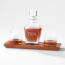 Engraved Godinger Hudson Whiskey Set  - 48550