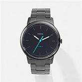 Engraved Fossil Black Minimalist Watch - 49927