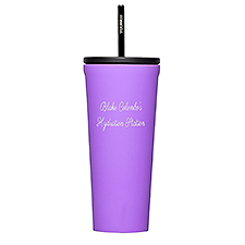 Engraved Corkcicle 24oz Cold Cup with Straw in Varsity Purple  - 50232