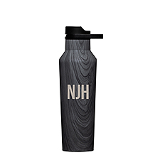 Engraved Corkcicle Monogram 20oz Sport Bottle in Burnt Wood   - 50332