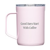 Engraved Corkcicle 16oz Insulated Mug in Powder Pink   - 50611